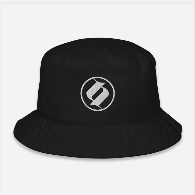 Gorro de verano negro obsett classic vista frontal (Logo blanco)