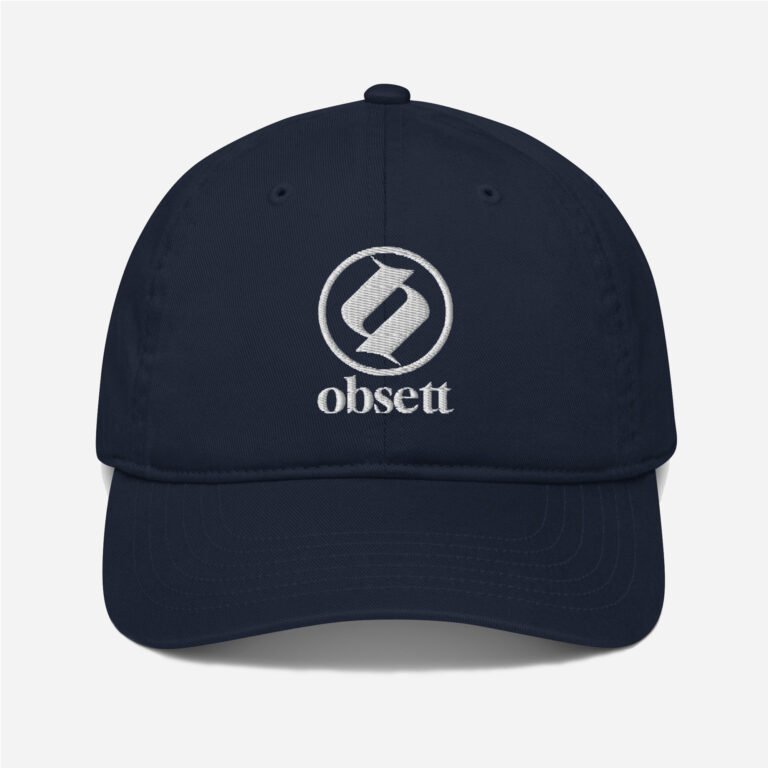 Loop Gorra azul estilo beisbol obsett classic bordado vista izquierda dos (Logo blanco completo)