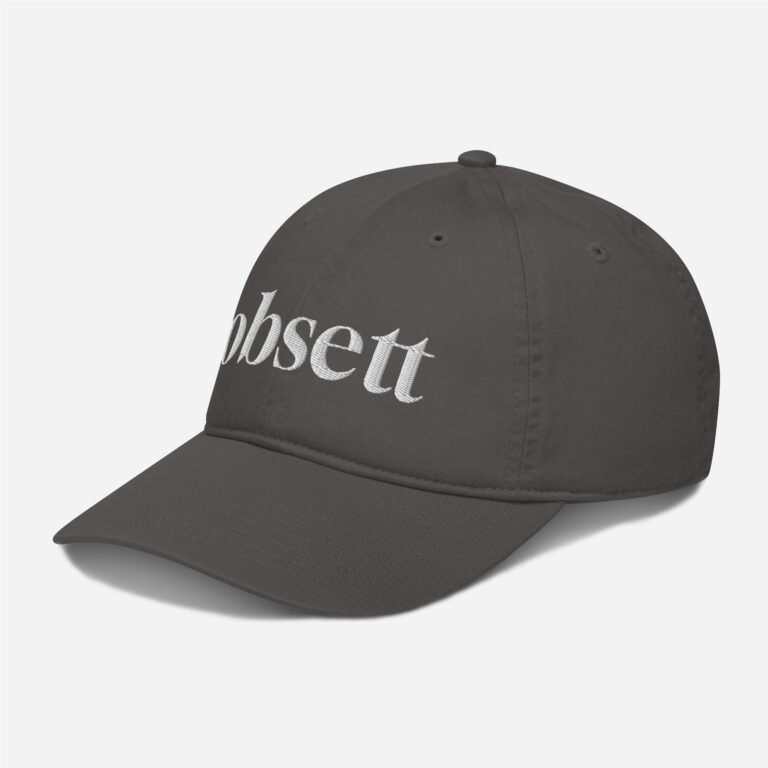 Loop Gorra gris estilo beisbol obsett classic bordado vista izquierda dos (Logo blanco nombre)