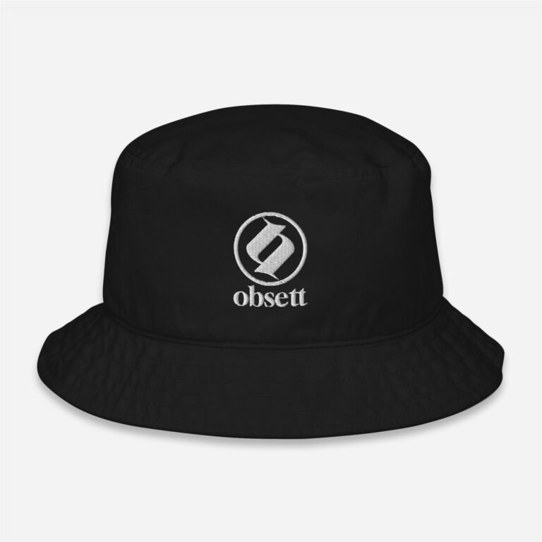 Loop Gorro negro de verano obsett classic vista frontal (Logo completo)