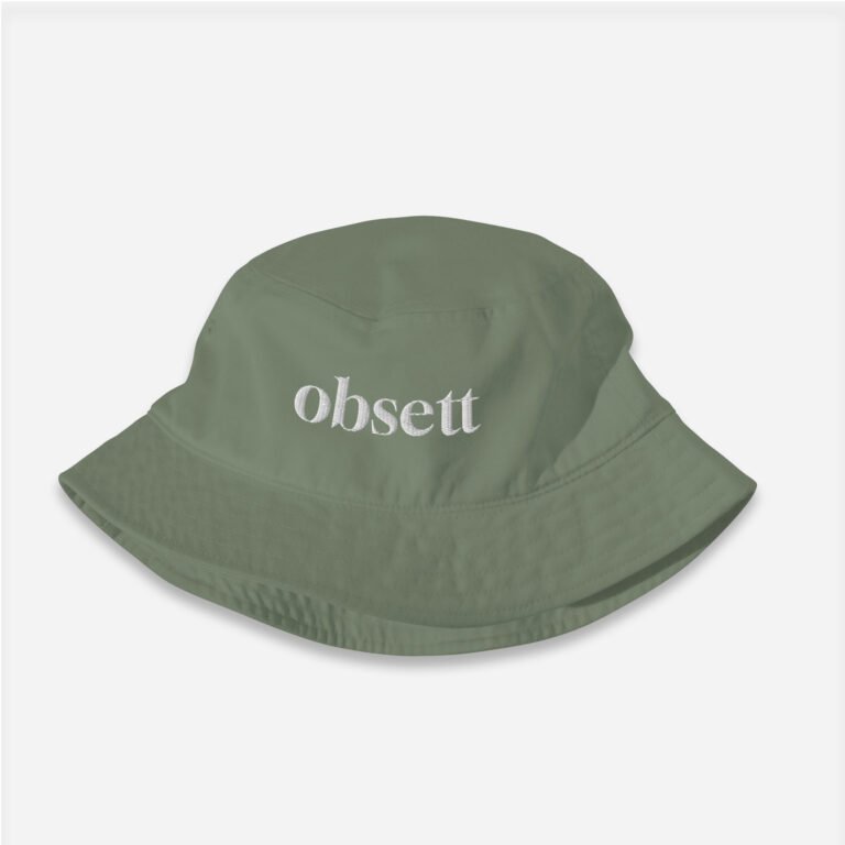 Gorro de verano verde obsett classic vista frtonal (Logo blanco nombre)