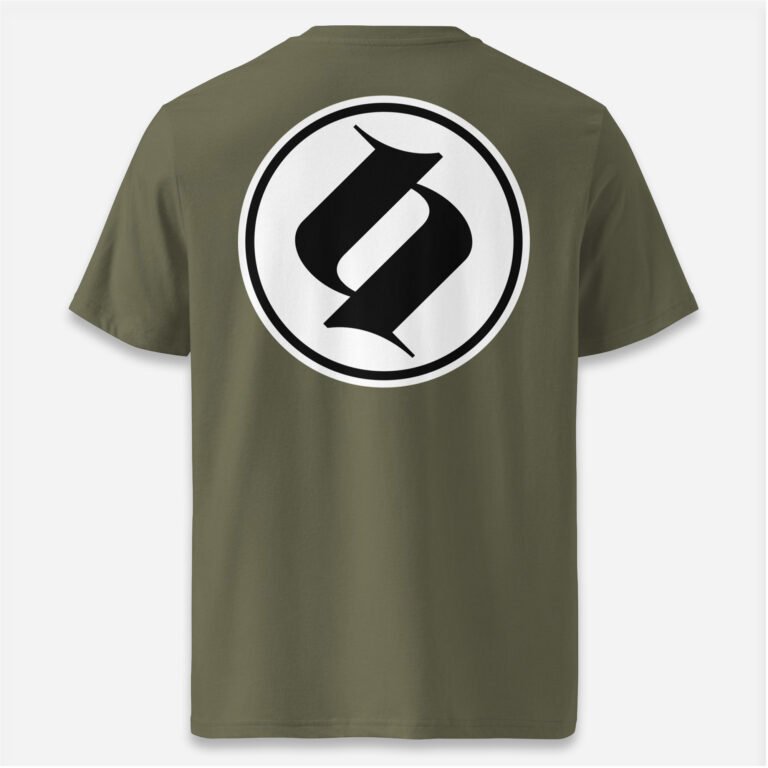 Loop Camiseta kaki Obsett Classic impresión espalda mujer (Logo negro fondo blanco)