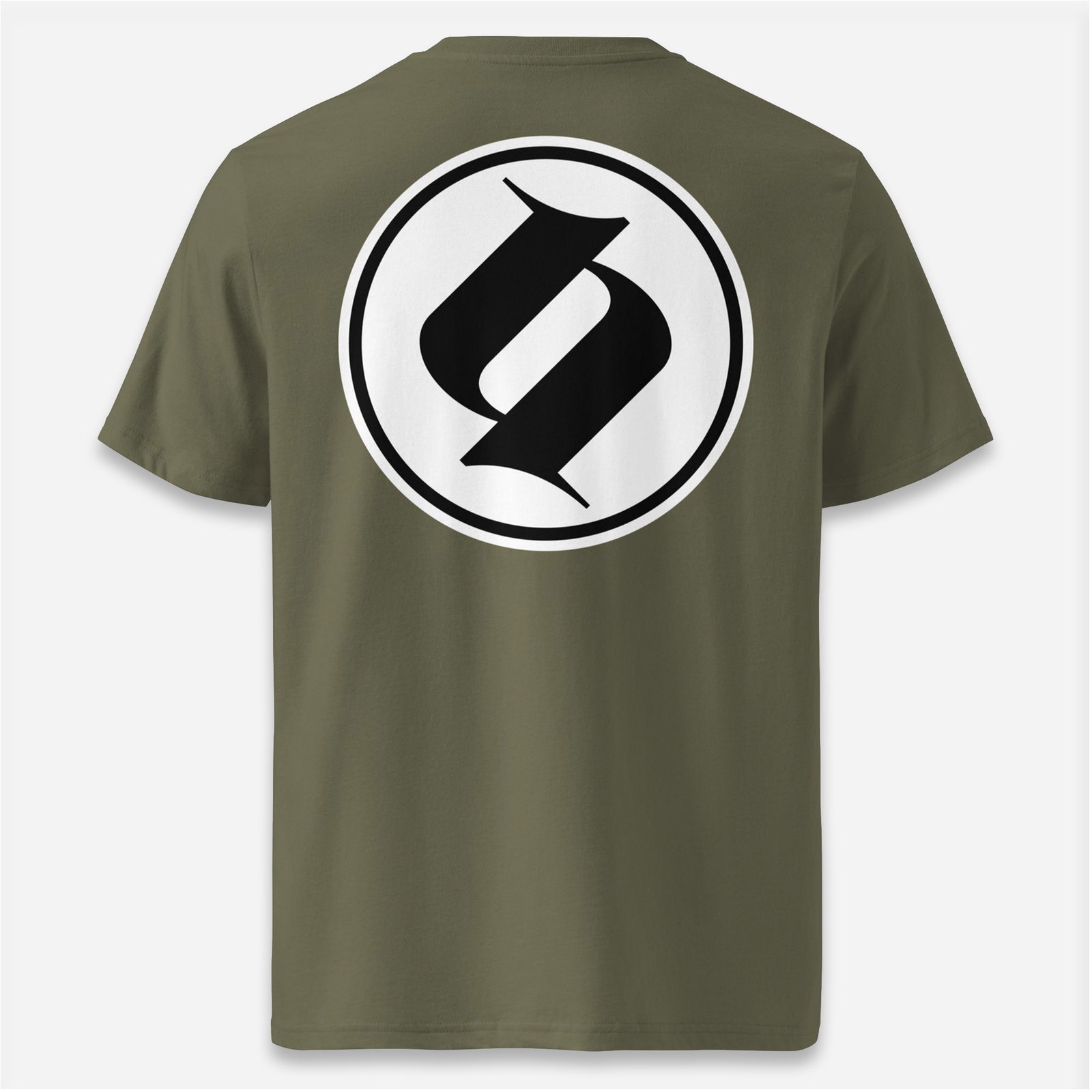 Loop Camiseta kaki Obsett Classic impresión espalda mujer (Logo negro fondo blanco)