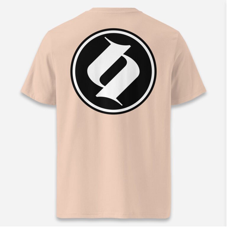 Loop Camiseta melocoton Obsett Classic impresión espalda mujer dos (Logo blanco fondo negro)