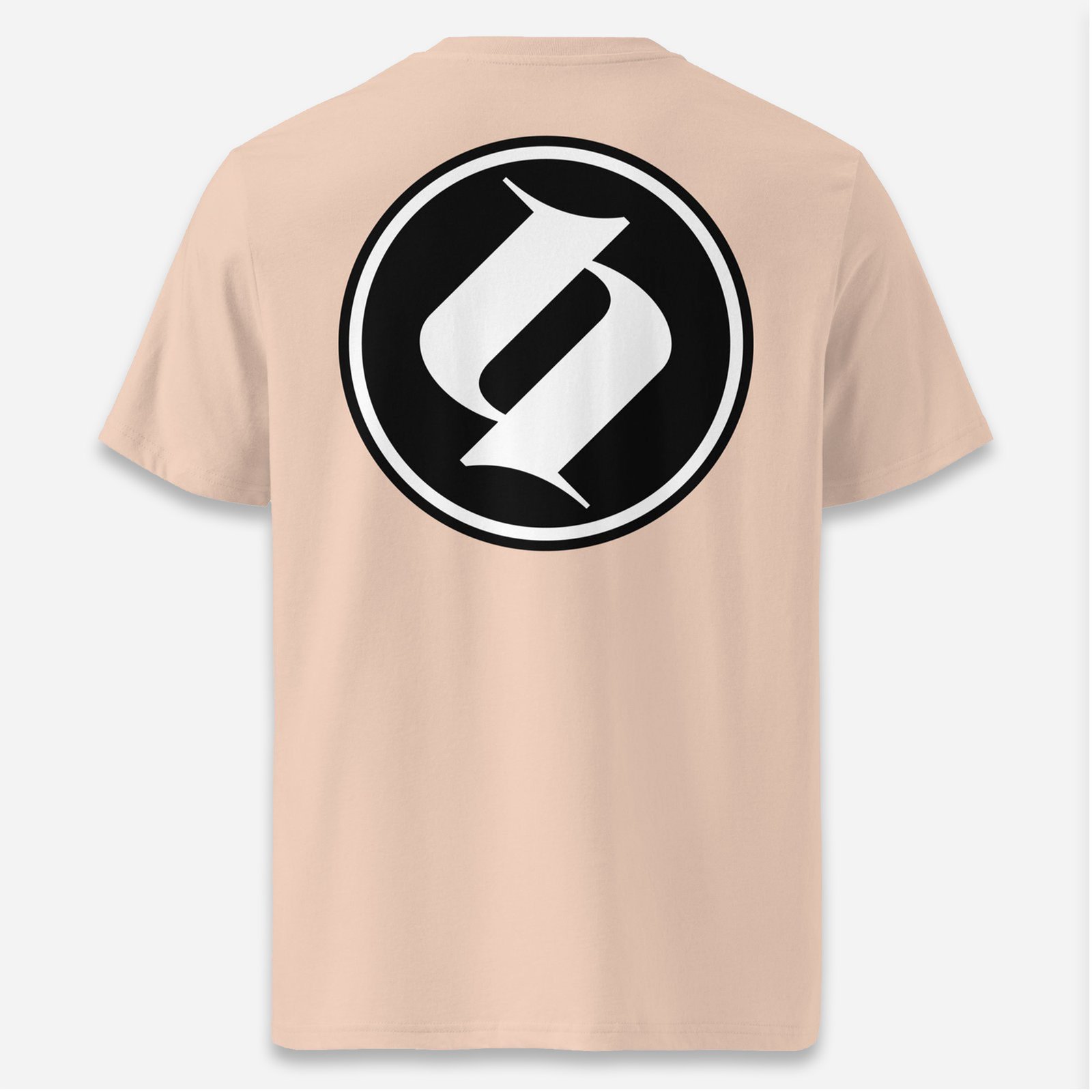 Loop Camiseta melocoton Obsett Classic impresión espalda mujer dos (Logo blanco fondo negro)