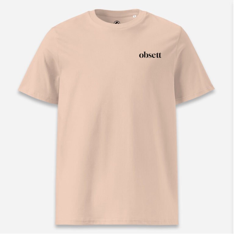Loop Camiseta melocoton Obsett Classic impresión pecho hombre (Logo negro nombre)