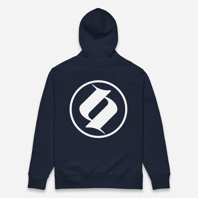 Loop Sudadera marino Obsett Classic impresión espalda hombre (Logo blanco)