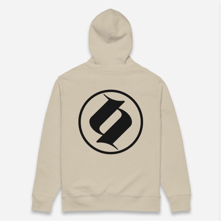 Loop Sudadera beig Obsett Classic impresión espalda hombre (Logo negro)