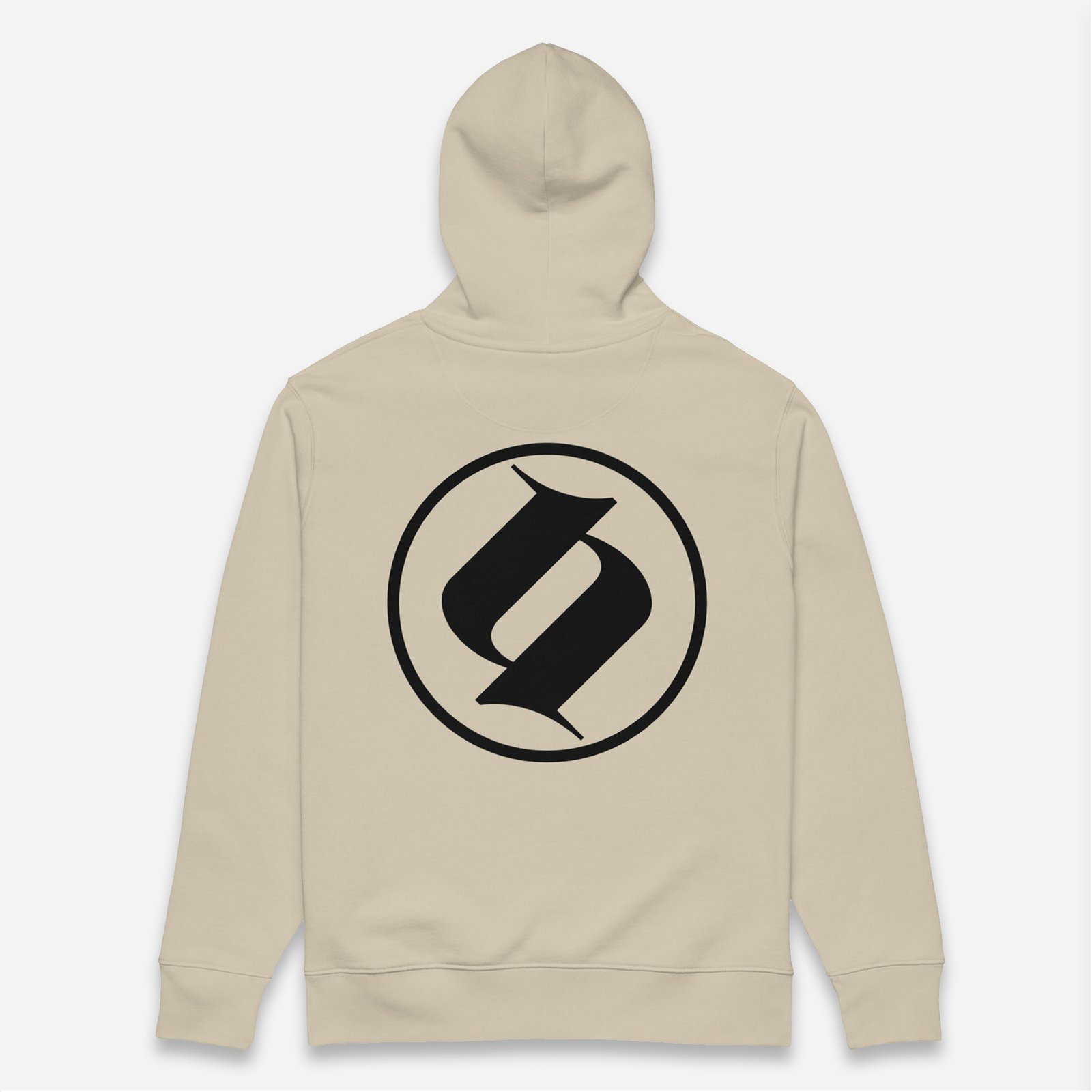 Loop Sudadera beig Obsett Classic impresión espalda hombre (Logo negro)