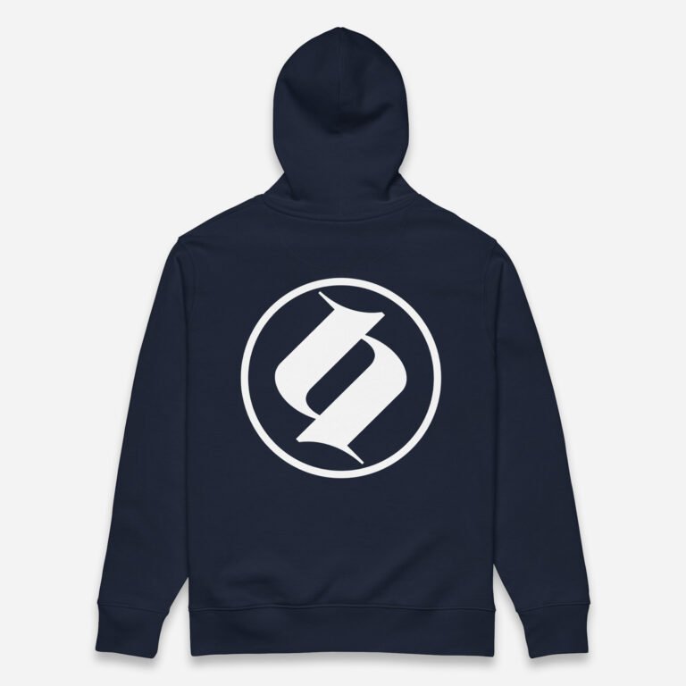 Sudadera marino Loop Obsett Classic impresión espalda mujer (Logo negro)